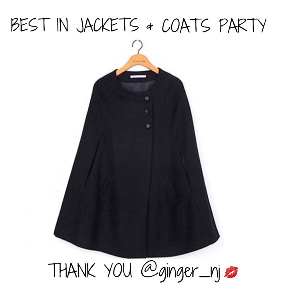 LUXE • Poncho Cloak Cape Parka Jacket Coat - Picture 12 of 13